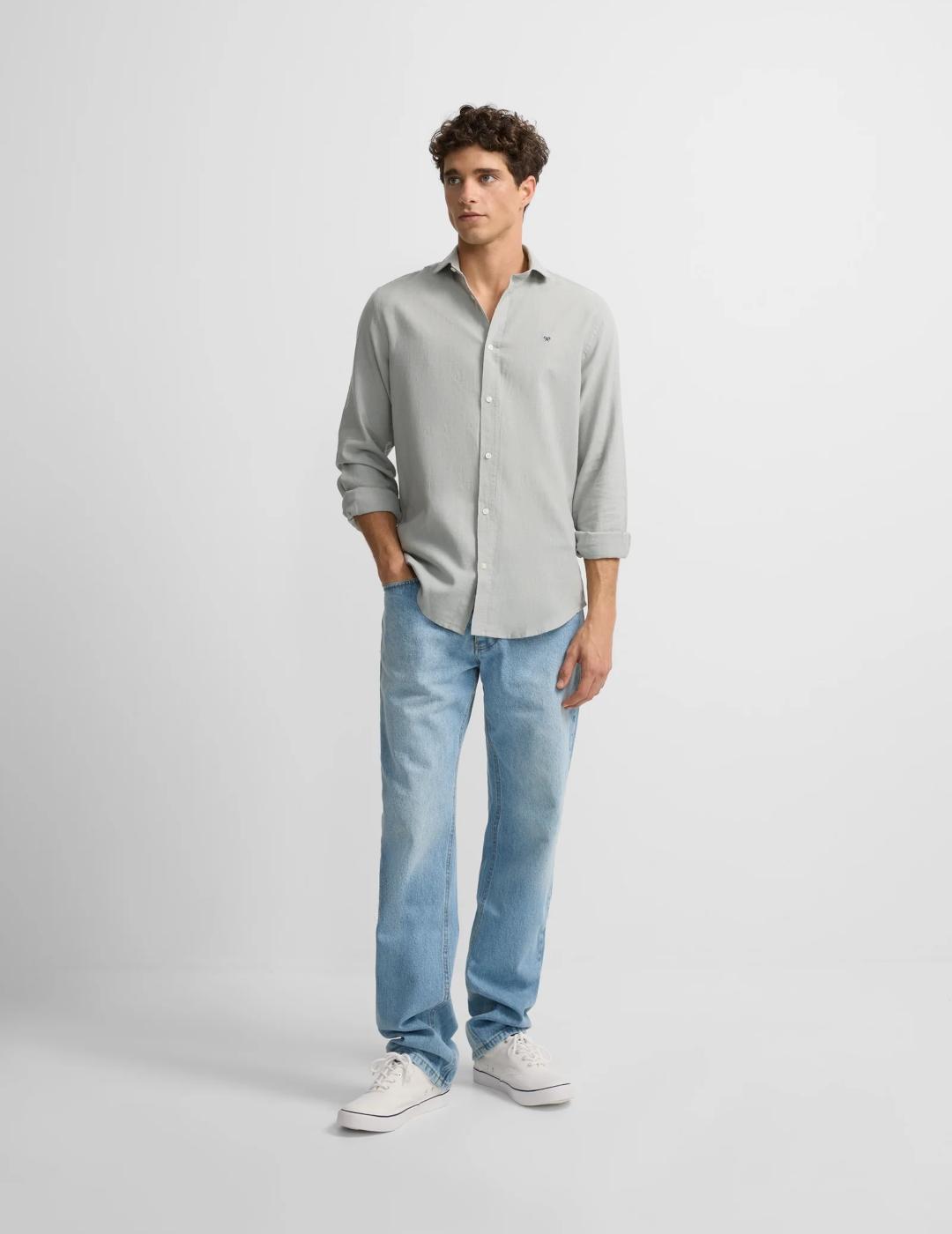 SILBON CAMISA AZUL GRIS SOFT