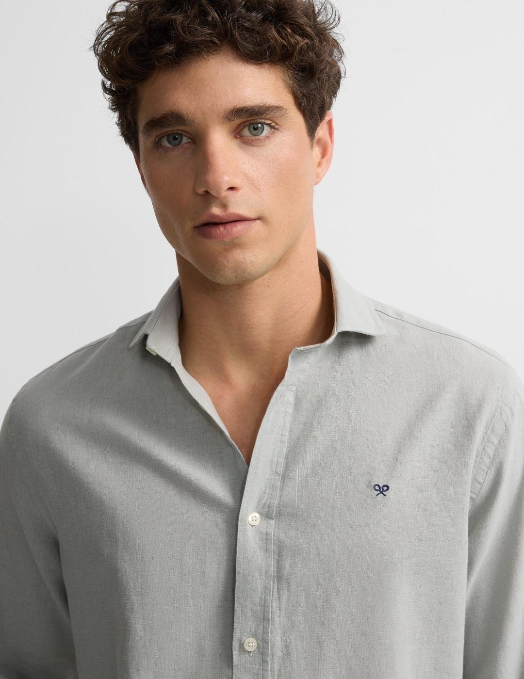 SILBON CAMISA AZUL GRIS SOFT
