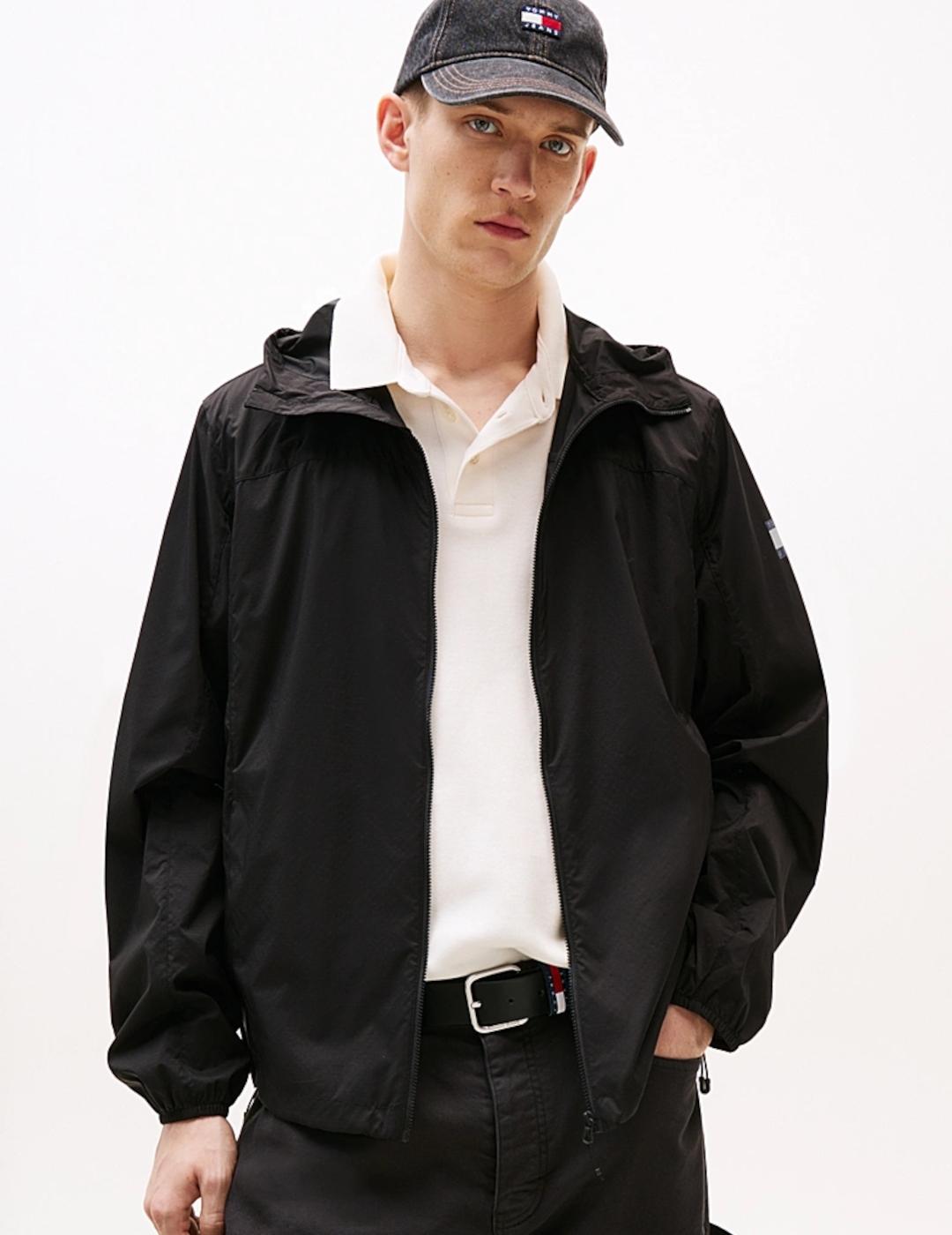 TOMMY CHAQUETA NEGRA OUTDOOR SHELL