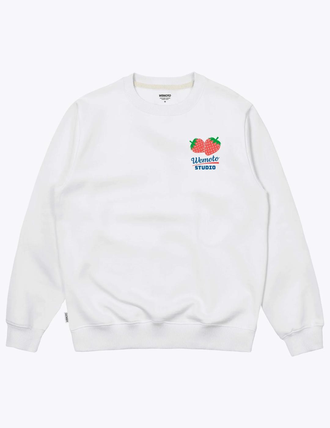 WEMOTO SUDADERA BLANCA STRAWBERRY