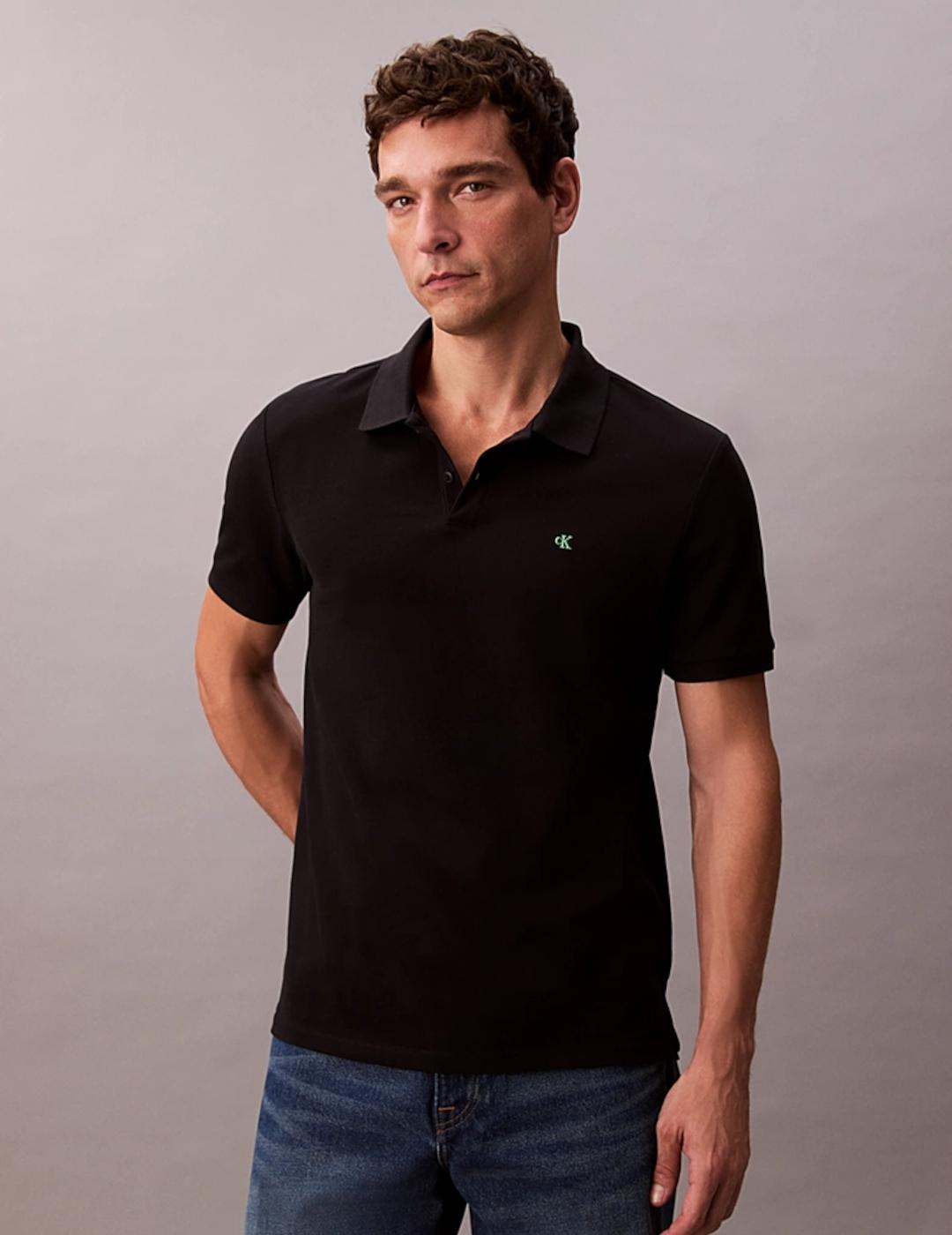 CALVIN KLEIN POLO NEGRO PIQUÉ