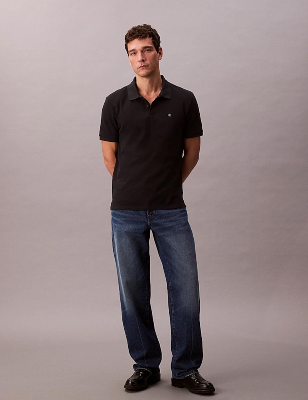 CALVIN KLEIN POLO NEGRO PIQUÉ