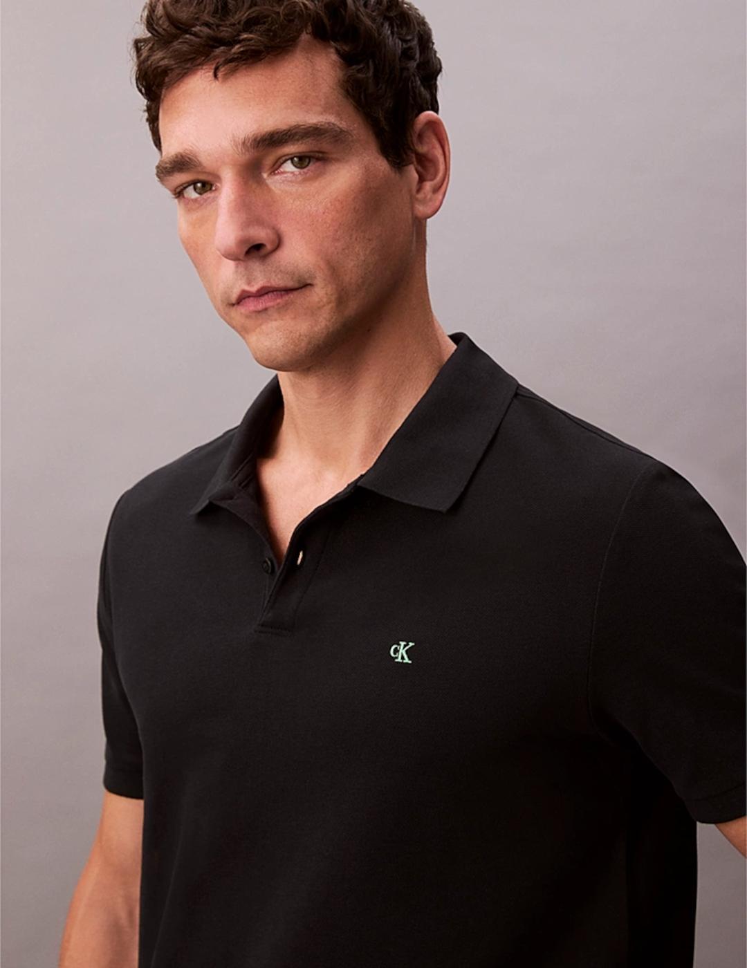 CALVIN KLEIN POLO NEGRO PIQUÉ