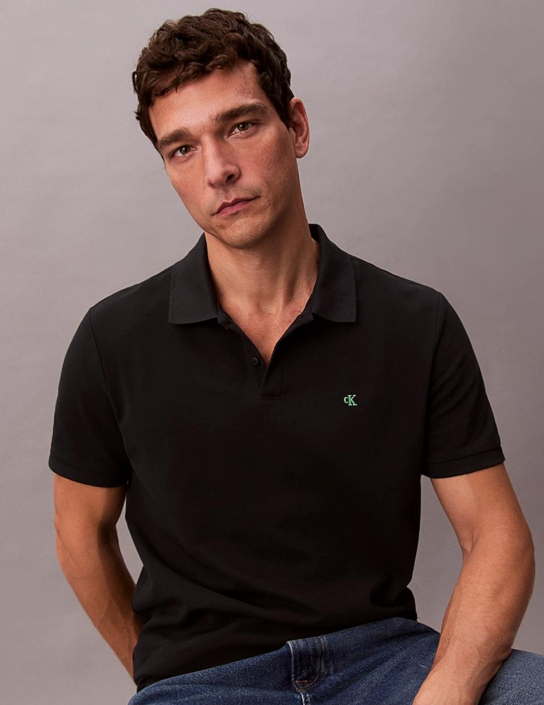 CALVIN KLEIN POLO NEGRO PIQUÉ