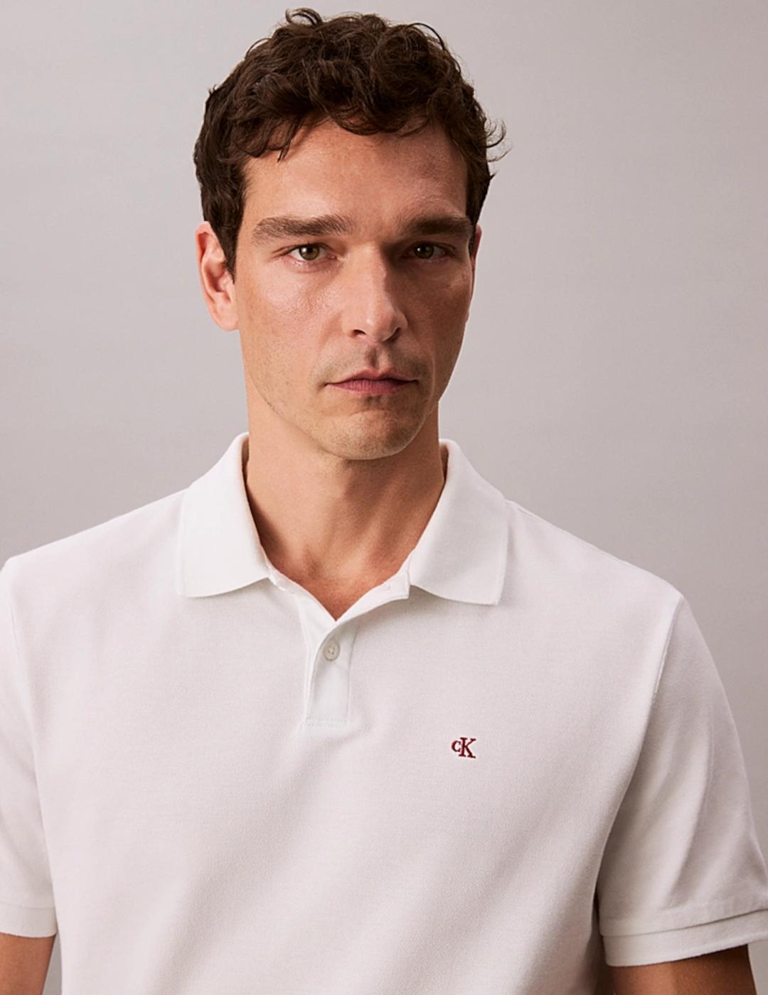 CALVIN KLEIN POLO BLANCO PIQUÉ