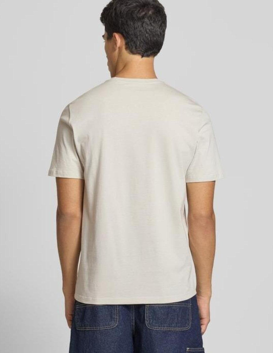 CALVIN CAMISETA BEIGE LINO LOGO