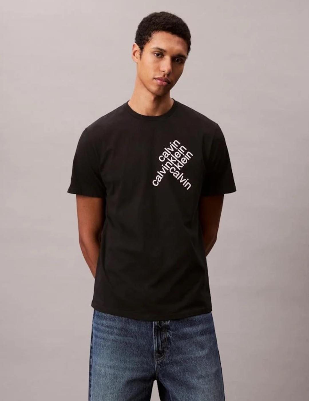 CALVIN CAMISETA NEGRA WORD