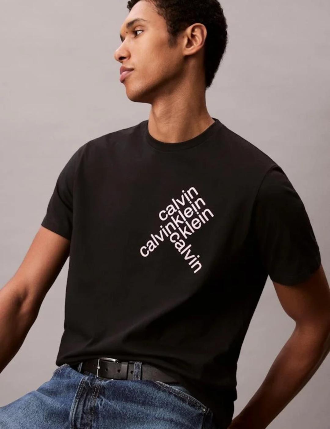 CALVIN CAMISETA NEGRA WORD