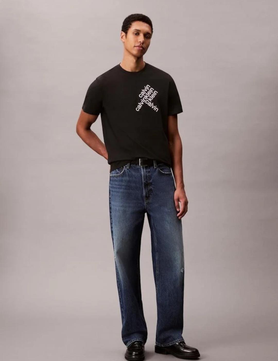 CALVIN CAMISETA NEGRA WORD