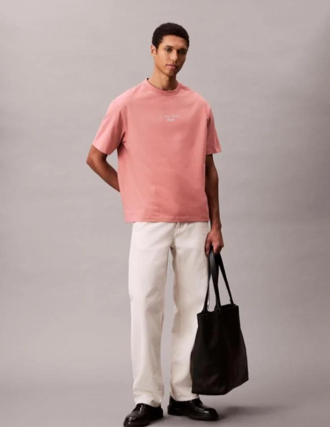 CALVIN CAMISETA NARANJA RELAXED FIT