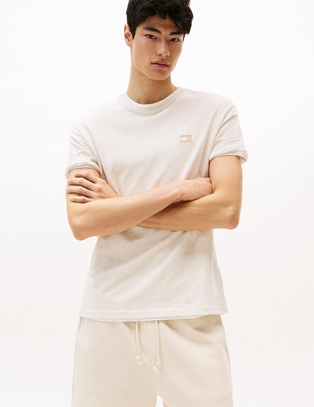 TOMMY CAMISETA BEIGE REG BADGE