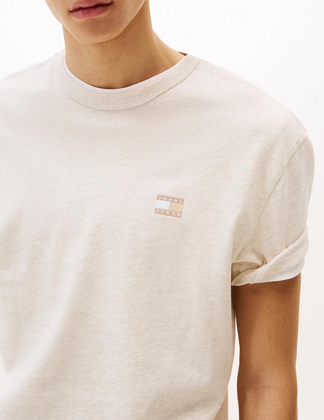 TOMMY CAMISETA BEIGE REG BADGE