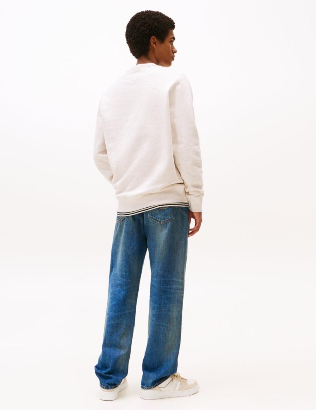 TOMMY SUDADERA BEIGE REG BADGE