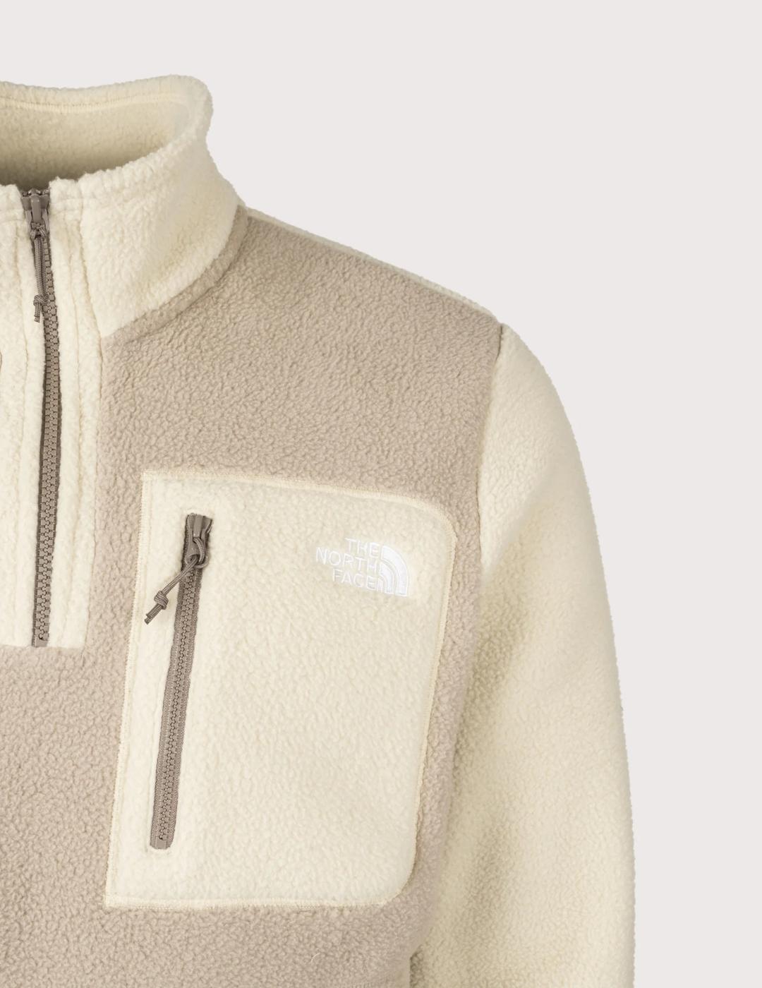 NORTH FACE POLAR YUMIORI 1/4 ZIP BEIGE