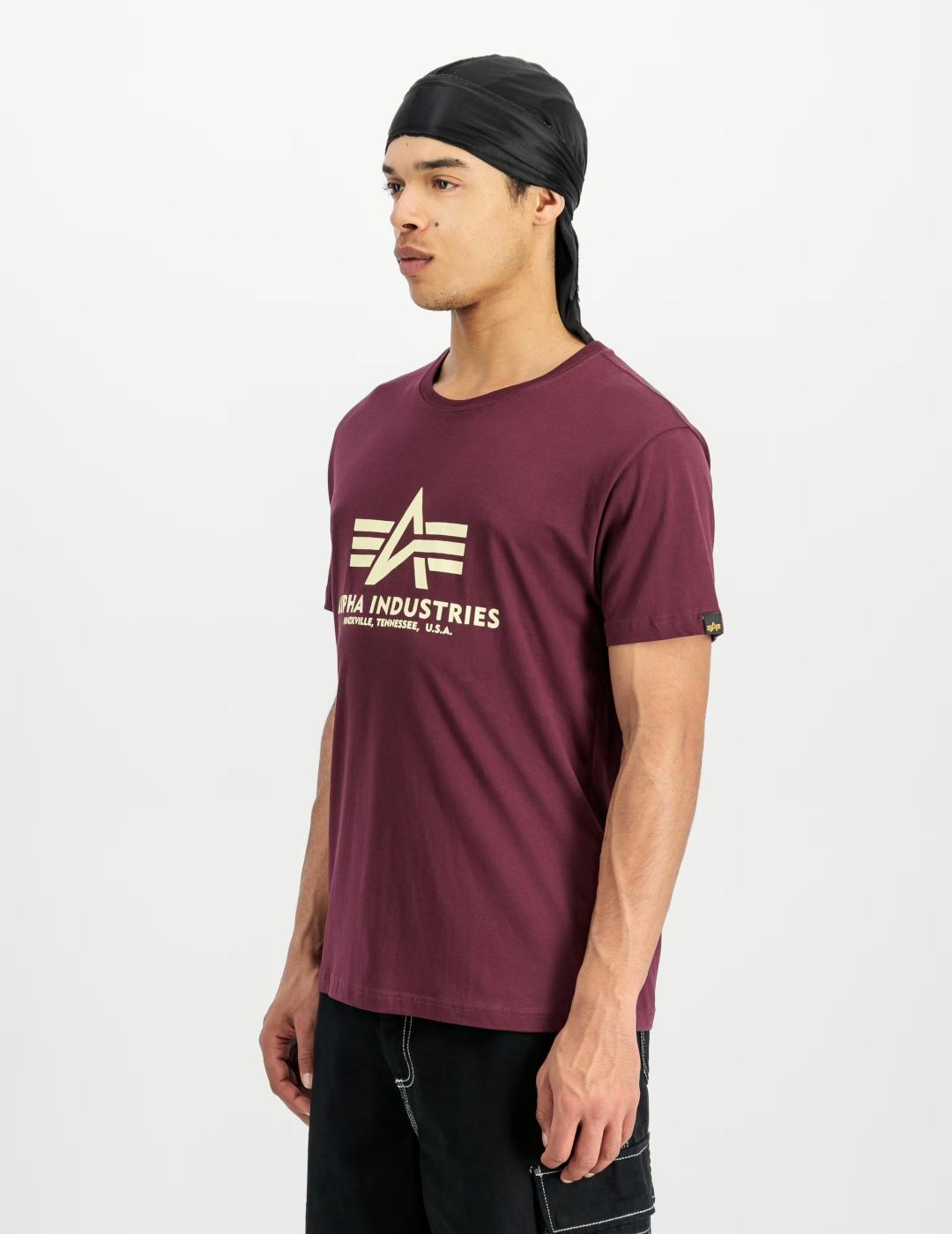 ALPHA CAMISETA BURDEOS BASIC T SHIRT