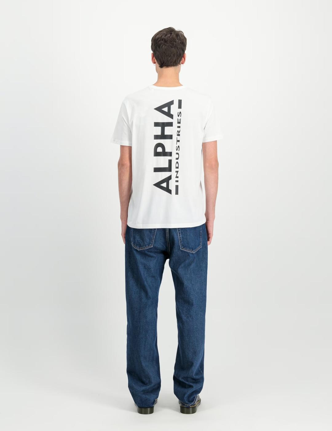 ALPHA CAMISETA BLANCA BACKPRINT