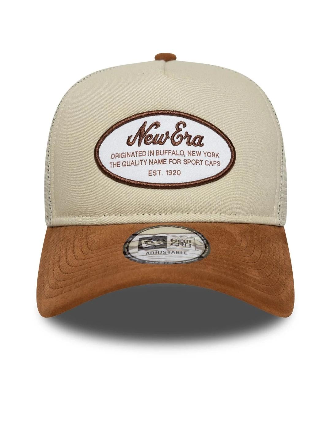 NEW ERA GORRA BEIGE OVAL SUEDE TRUCKER