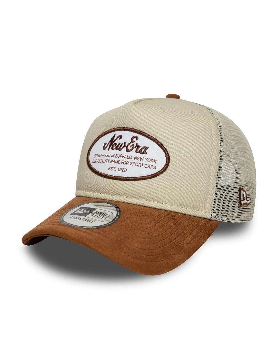 NEW ERA GORRA BEIGE OVAL SUEDE TRUCKER