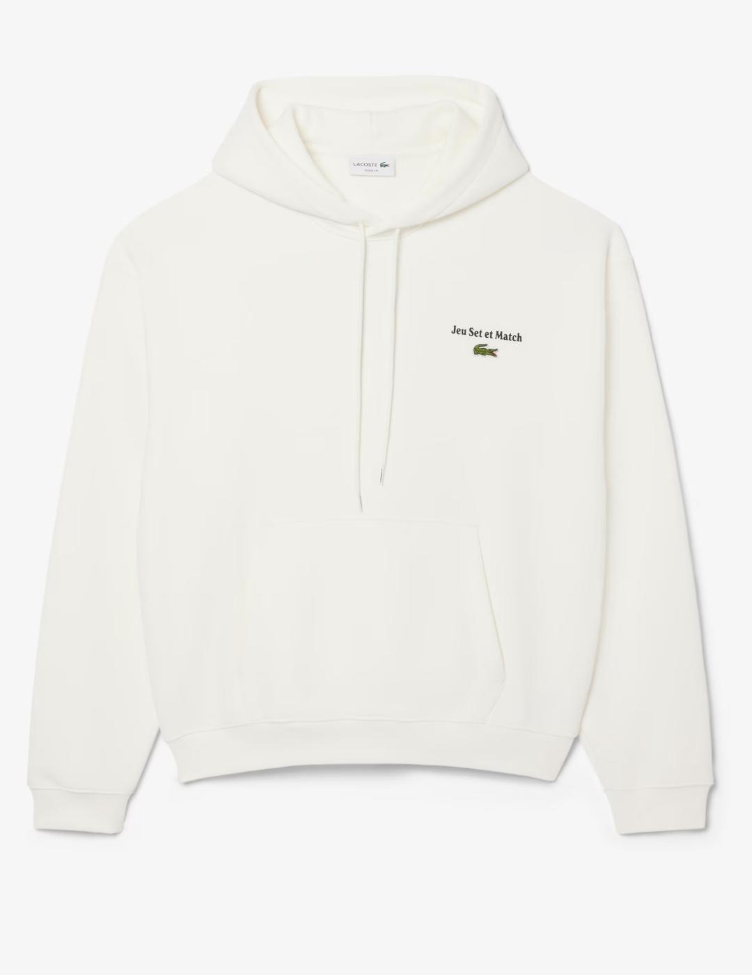 LACOSTE HOODIE BLANCA TENNIS