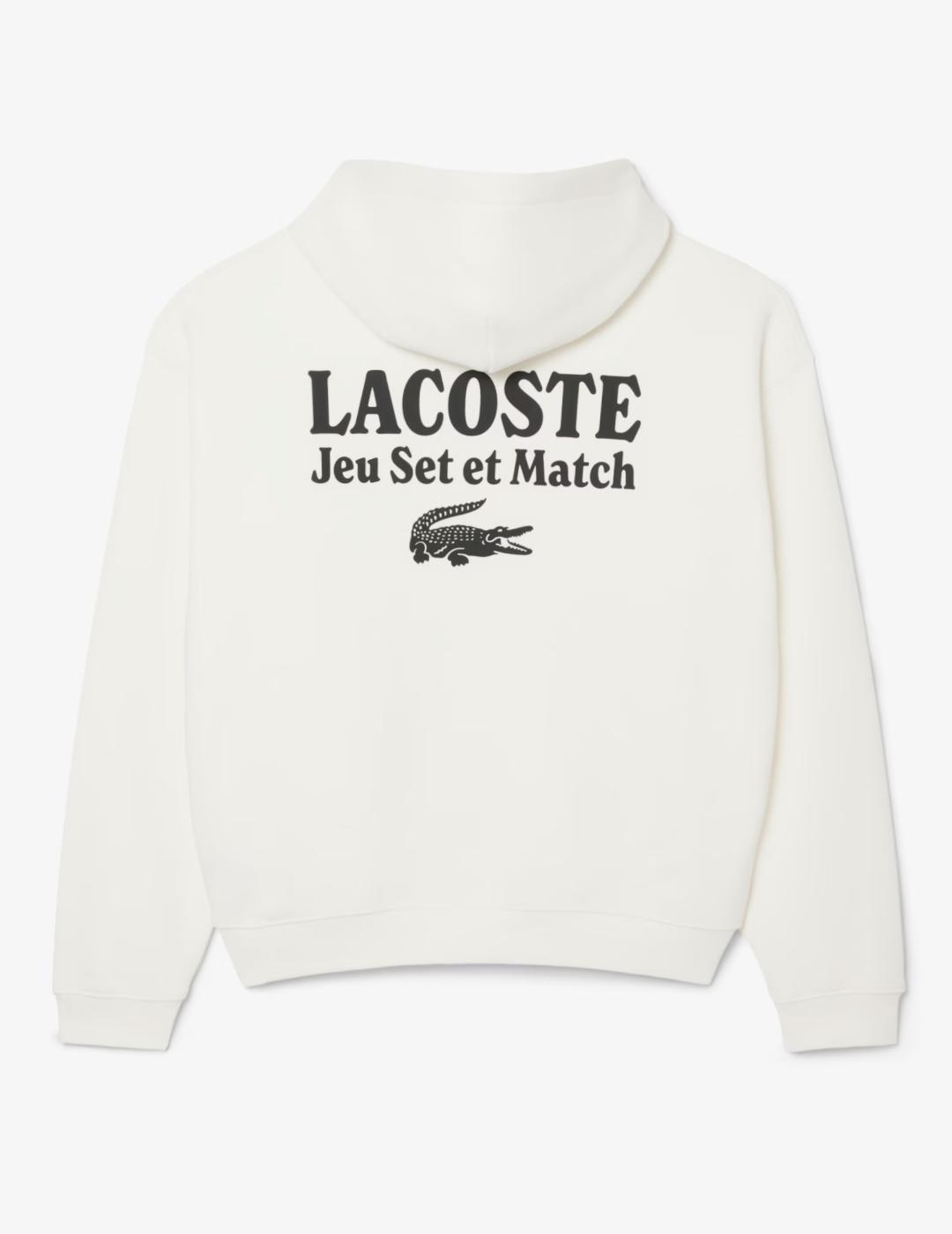 LACOSTE HOODIE BLANCA TENNIS
