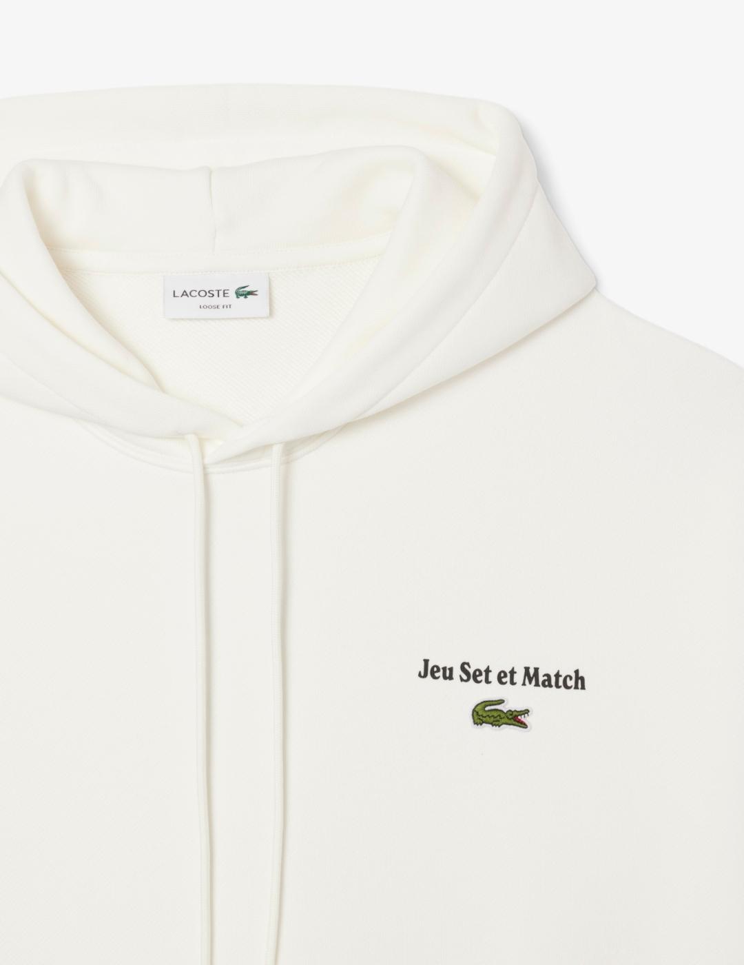 LACOSTE HOODIE BLANCA TENNIS