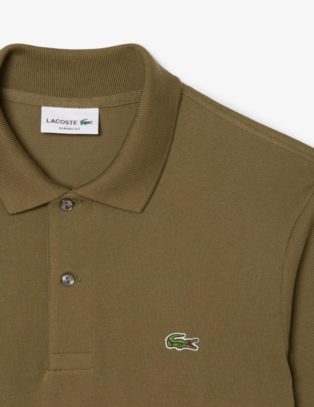LACOSTE POLO M/L KAKI CLASSIC FIT