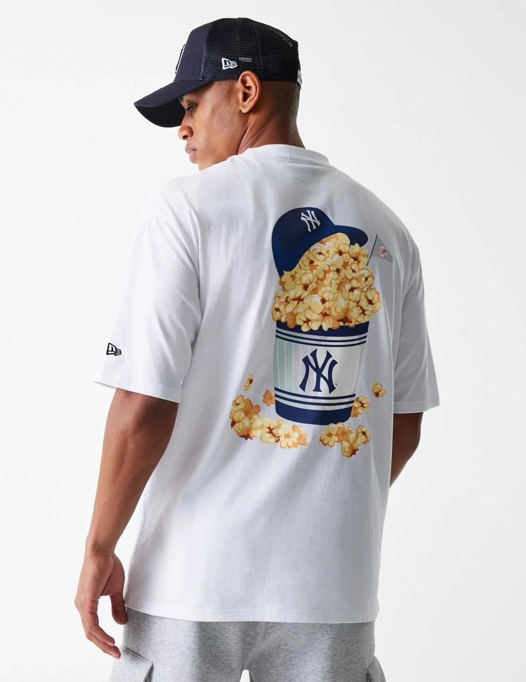 NEW ERA CAMISETA NY OVERSIZE BLANCA FOOD GRAPHIC