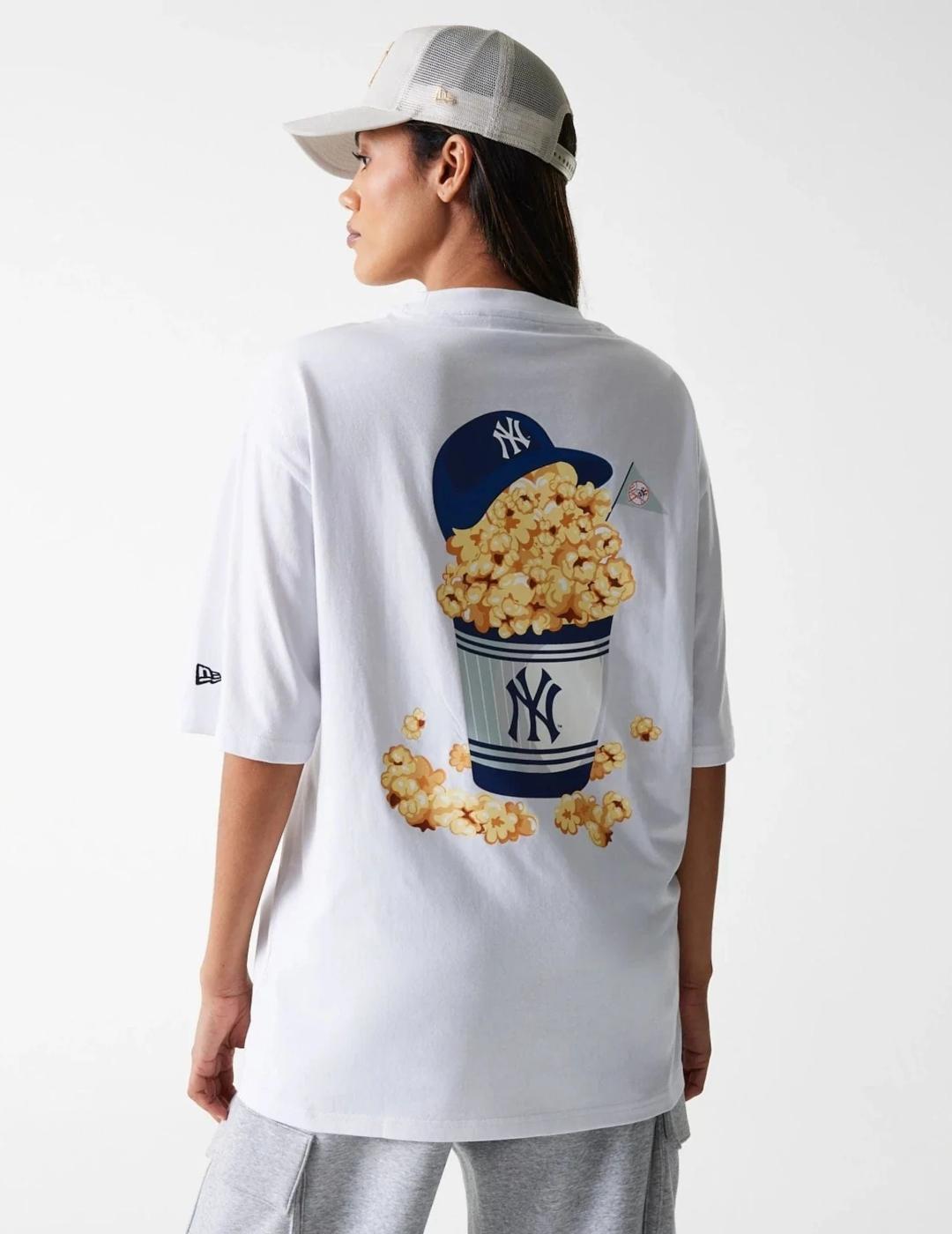 NEW ERA CAMISETA NY OVERSIZE BLANCA FOOD GRAPHIC