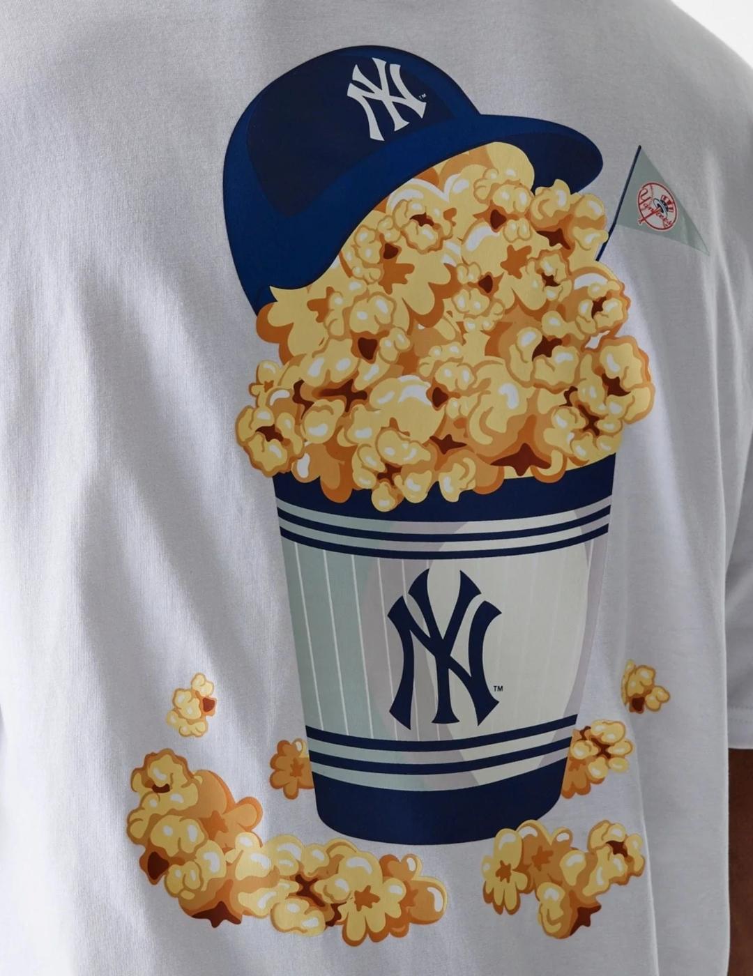 NEW ERA CAMISETA NY OVERSIZE BLANCA FOOD GRAPHIC