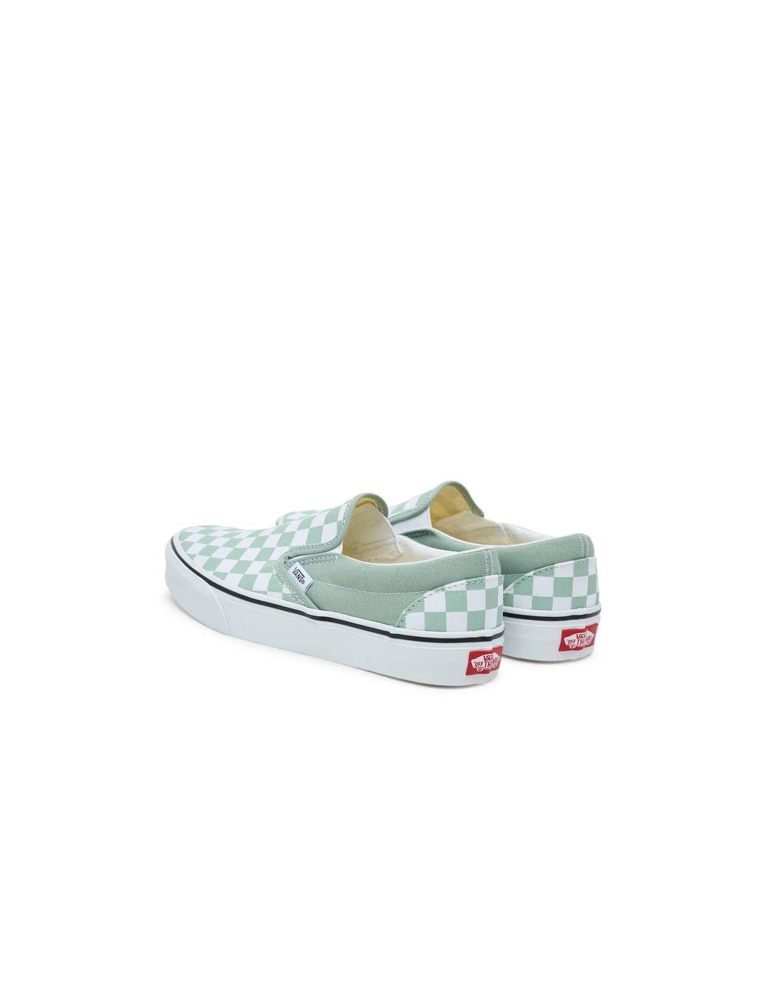 VANS ZAPATILLA SLIP ON CHECKERBOARD GRAY OLIVE