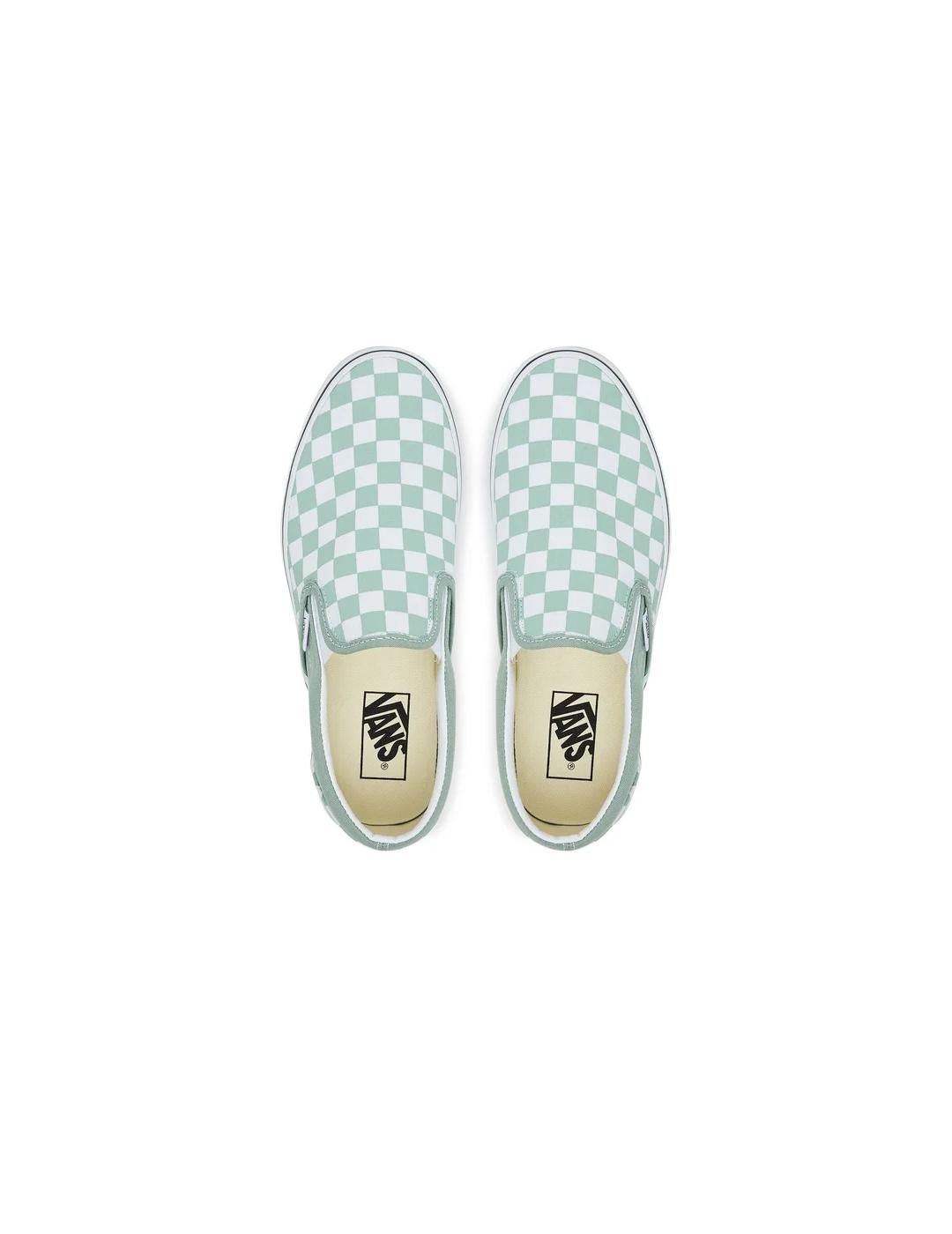 VANS ZAPATILLA SLIP ON CHECKERBOARD GRAY OLIVE