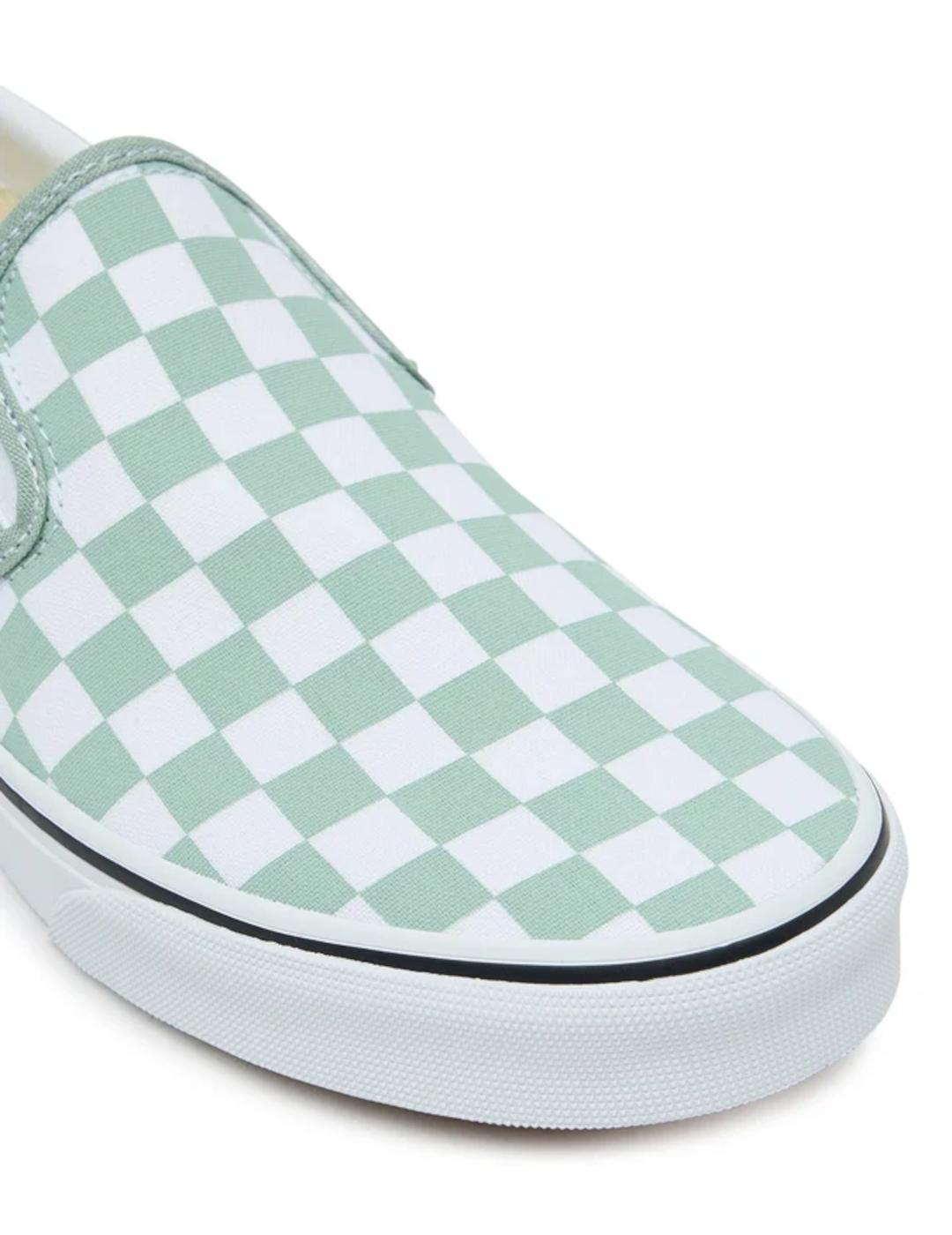 VANS ZAPATILLA SLIP ON CHECKERBOARD GRAY OLIVE