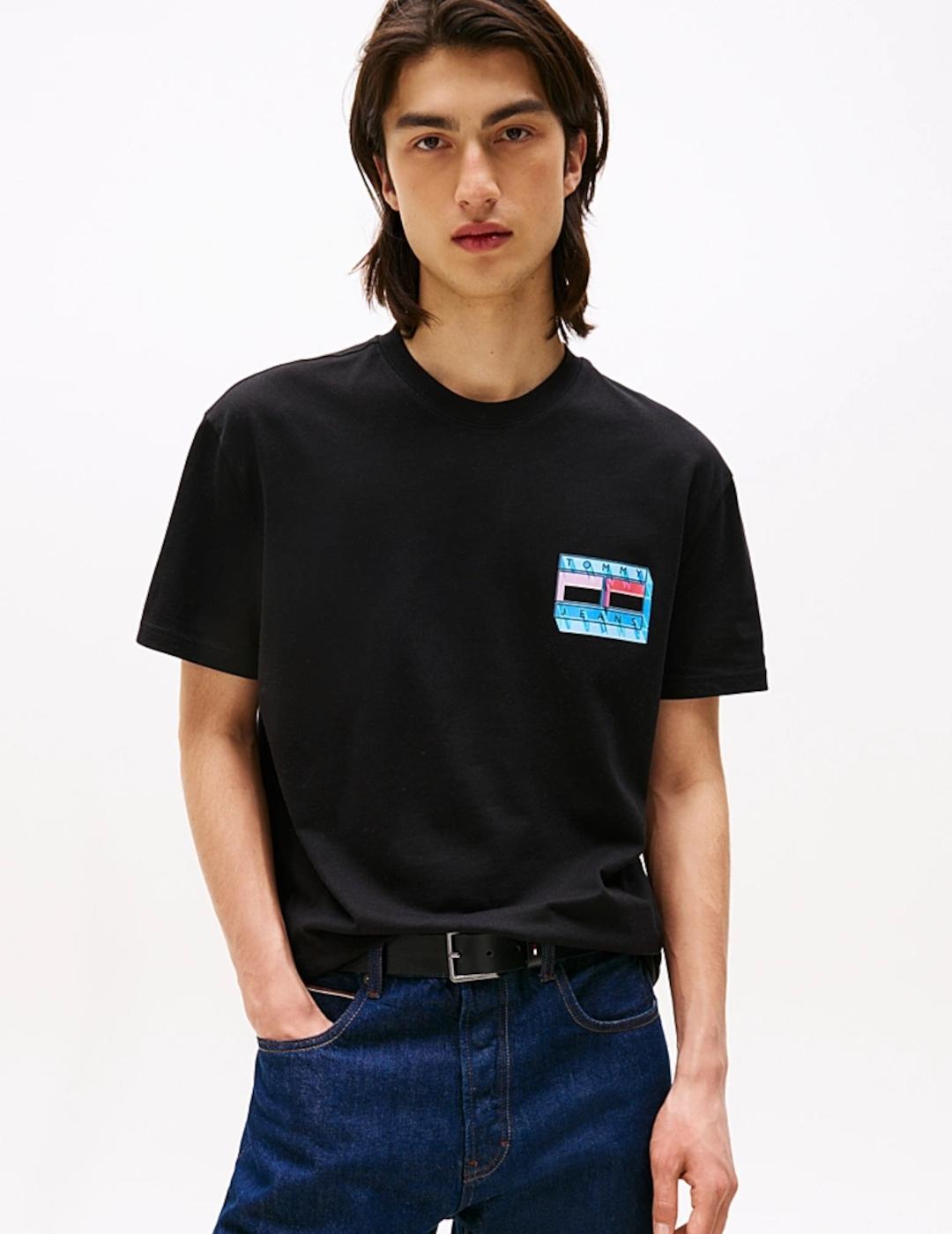TOMMY CAMISETA NEGRA DNA FLAG