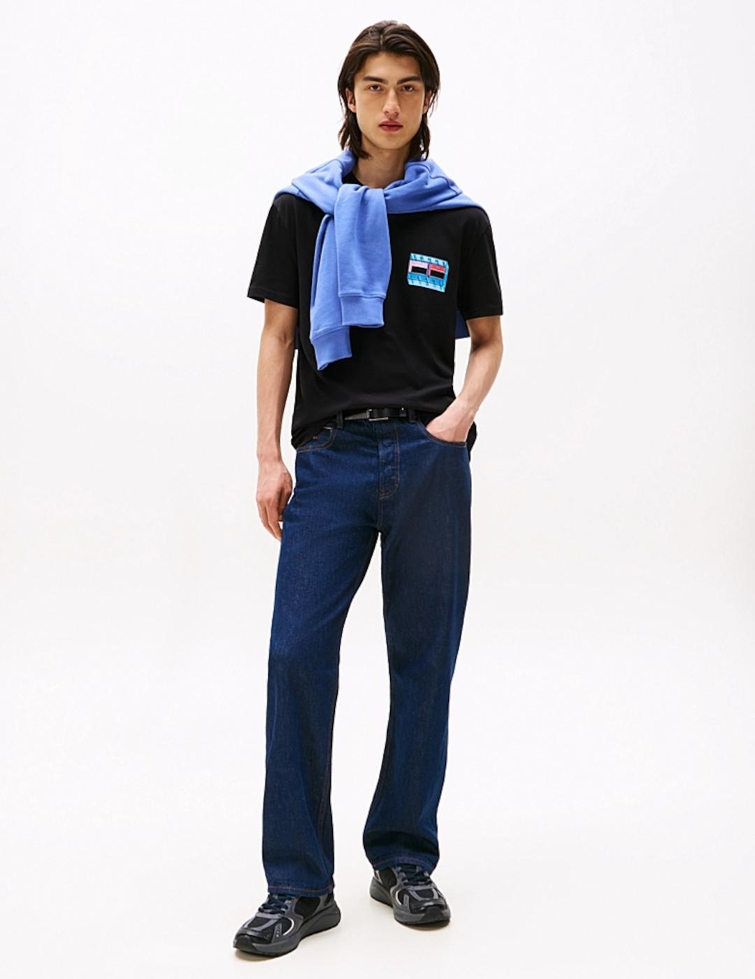 TOMMY CAMISETA NEGRA DNA FLAG