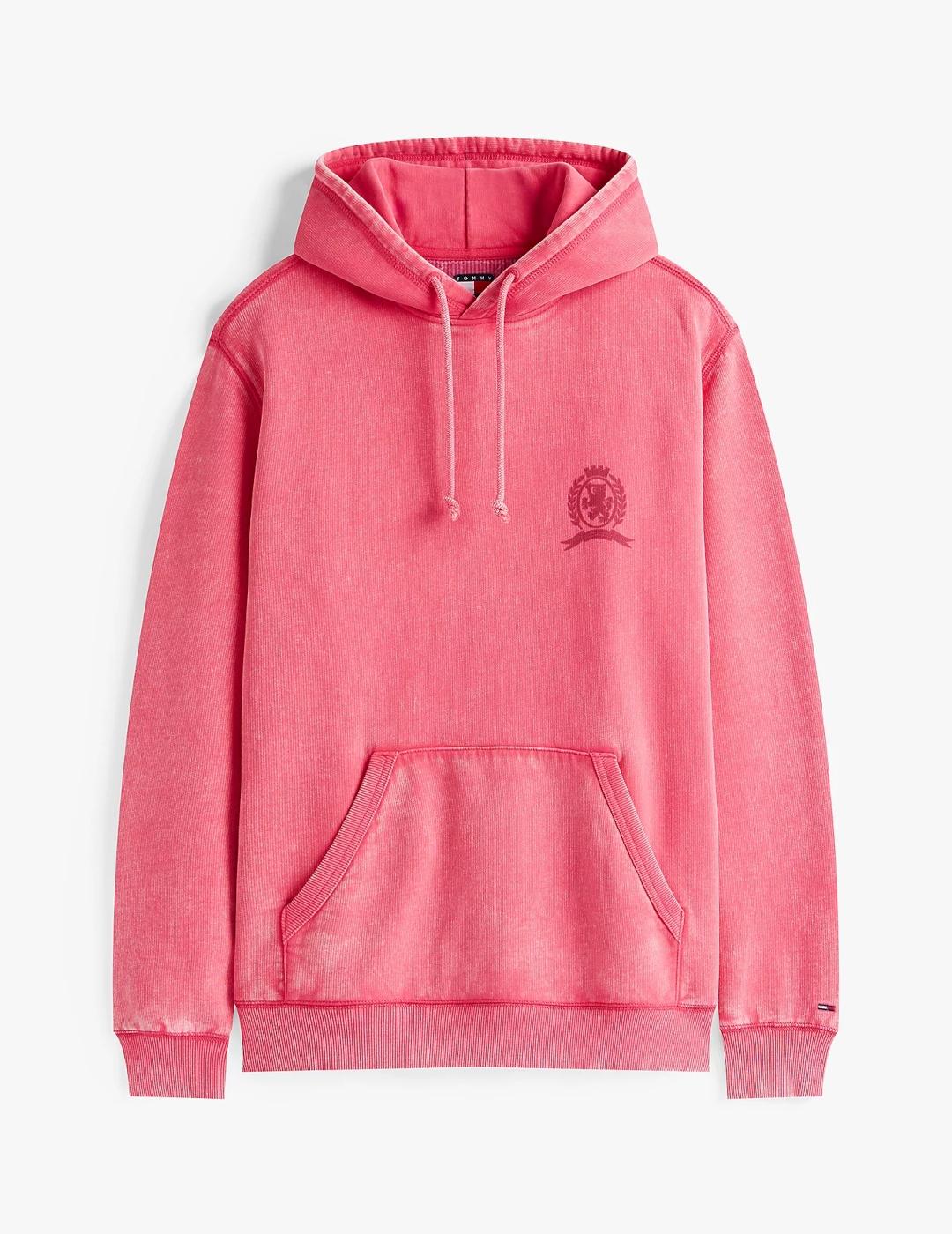 TOMMY HOODIE ROSA WASHED CREST