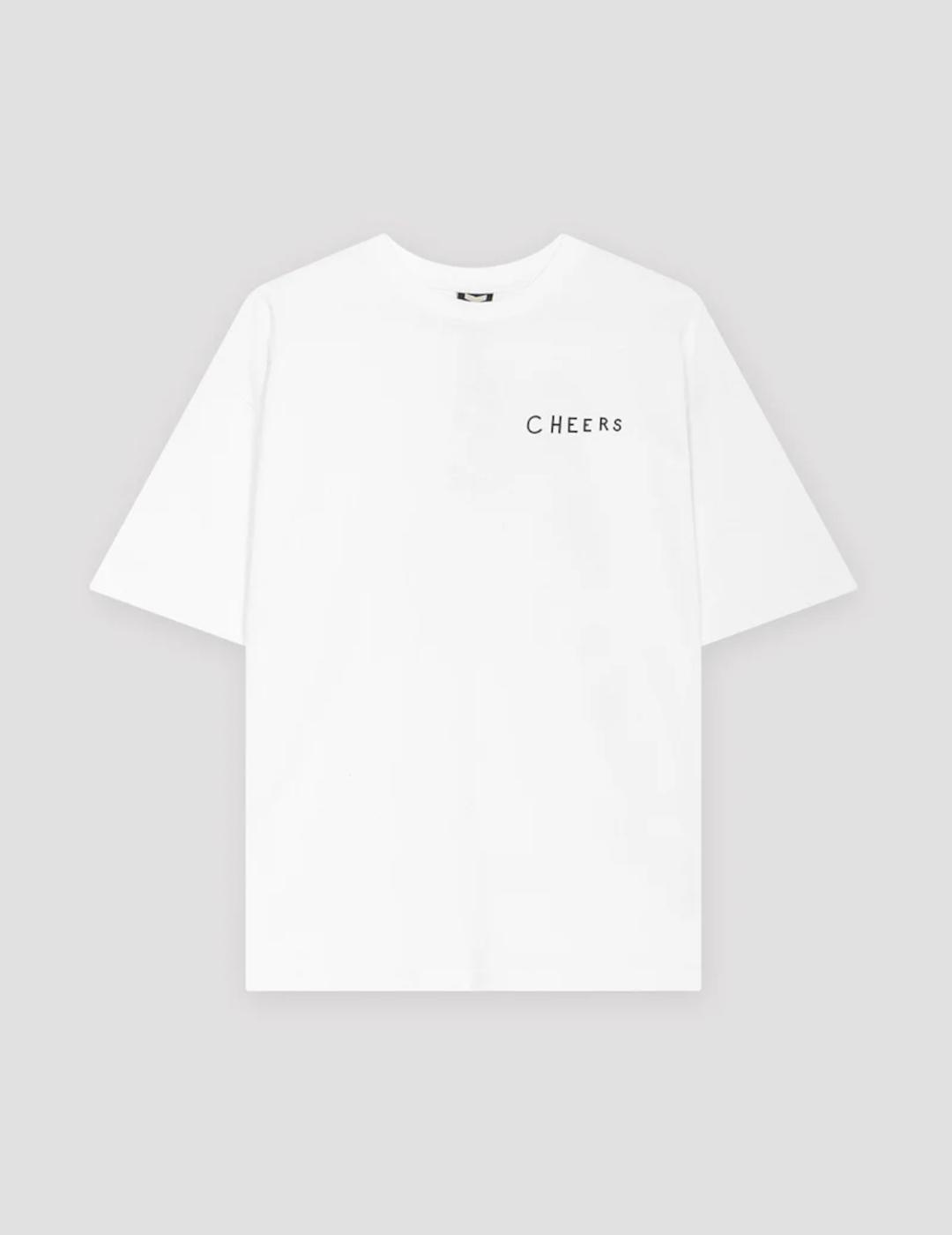 KAOTIKO CAMISETA BLANCA CHEERS ORGANIC