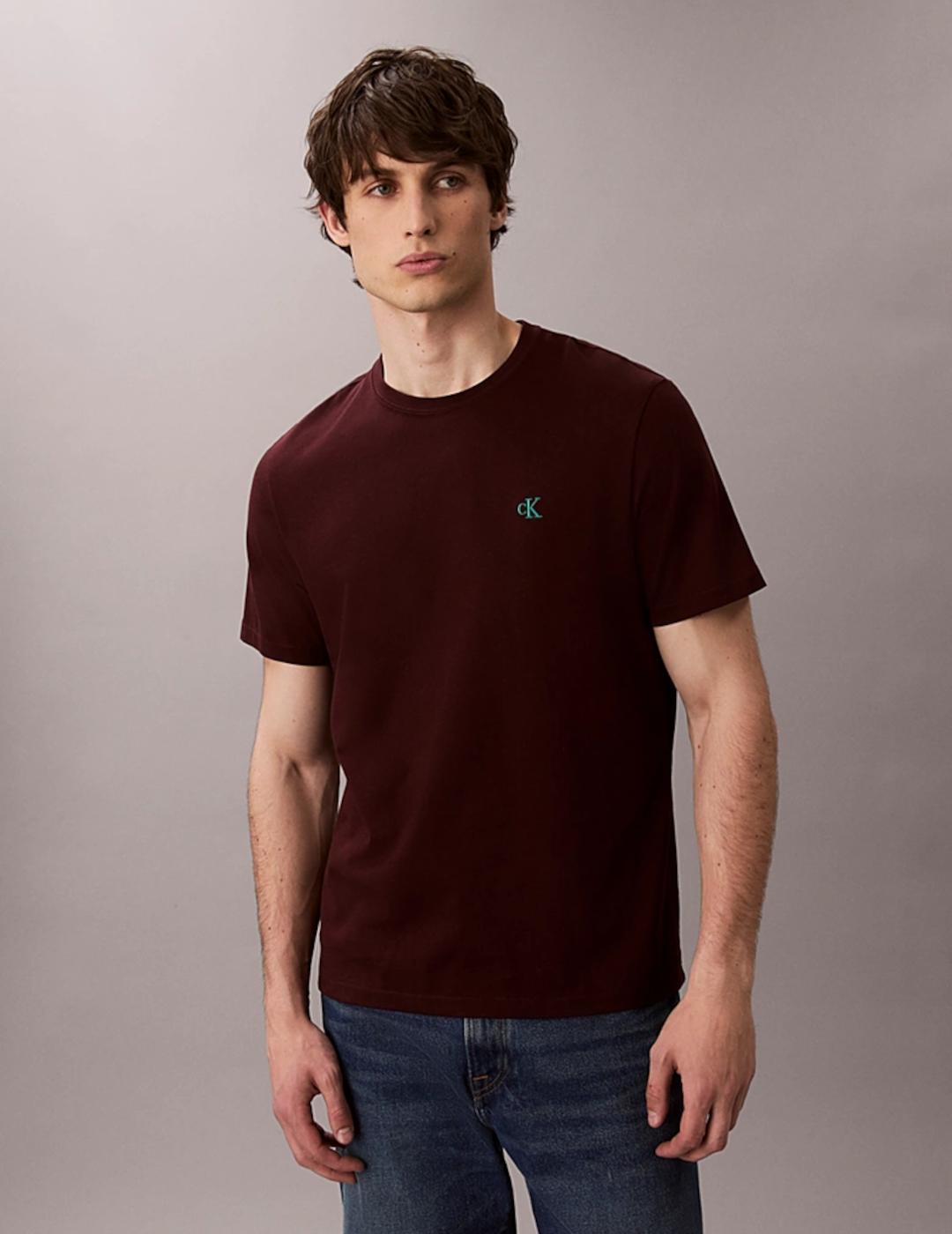 CALVIN KLEIN CAMISETA MARRÓN MONOGRAM