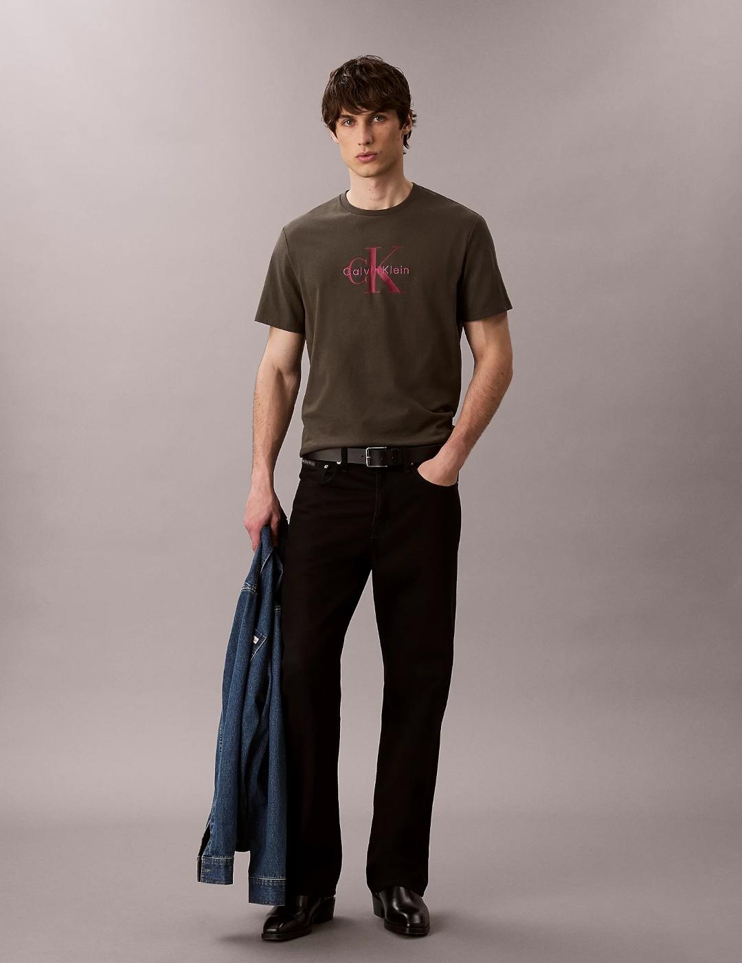 CALVIN KLEIN CAMISETA GRIS HERO MONOLOGO