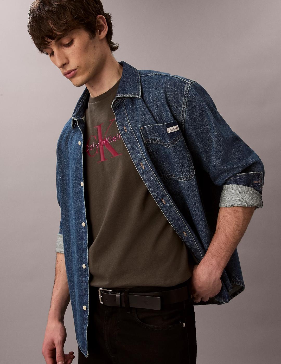 CALVIN KLEIN CAMISETA GRIS HERO MONOLOGO