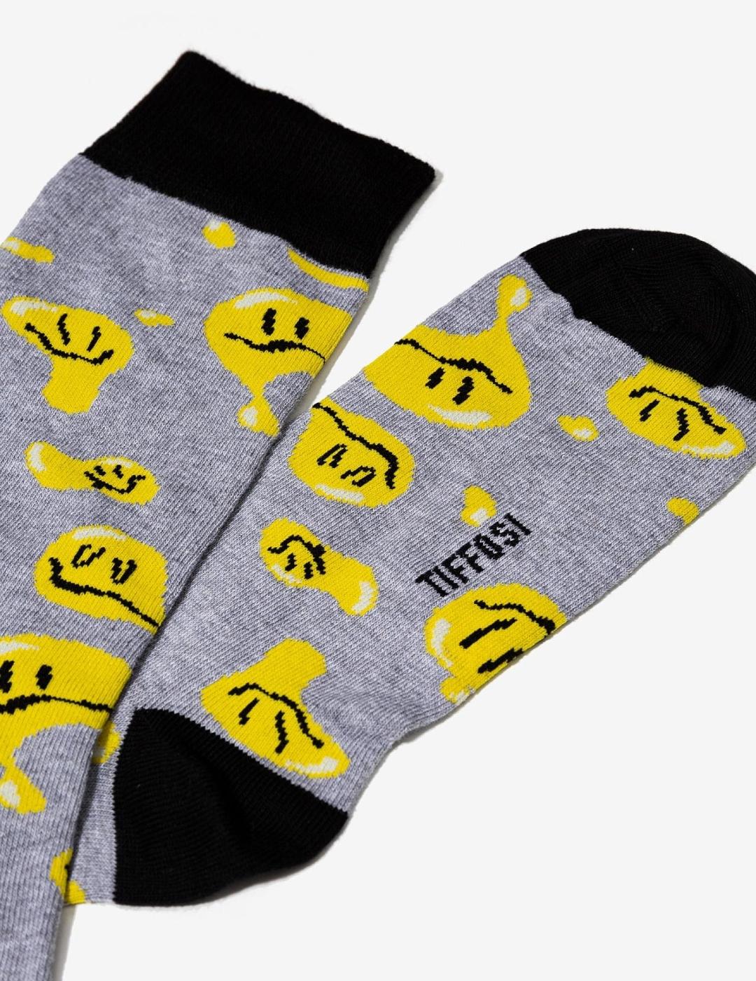 TIFFOSI CALCETINES QUENTIN GRIS AMARILLO