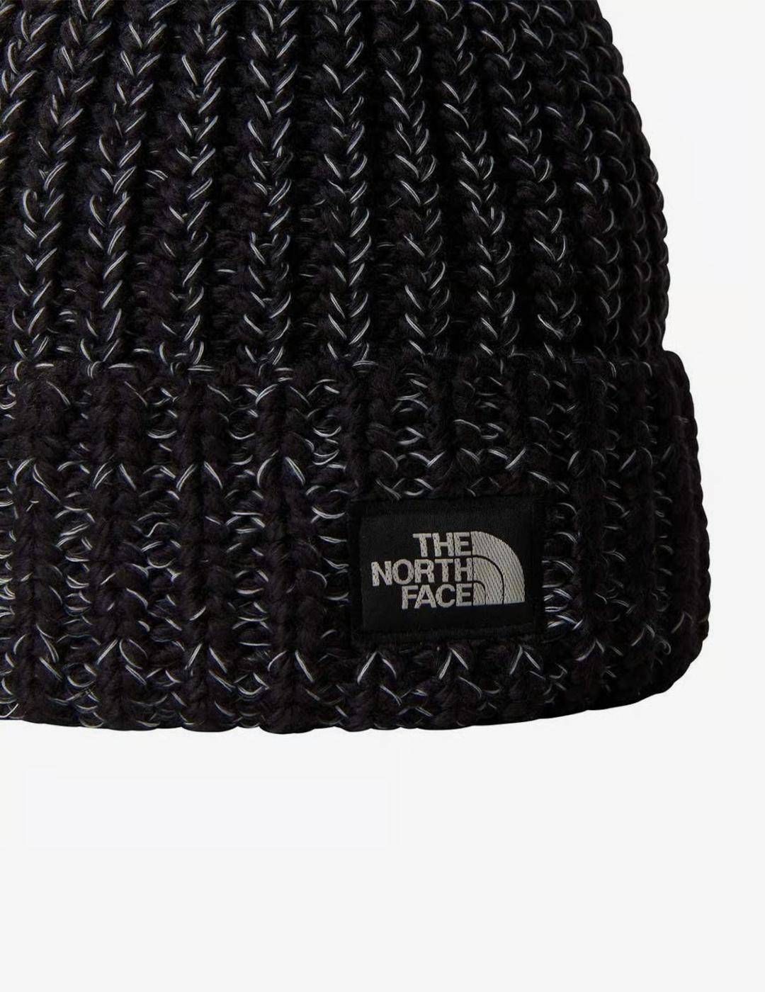 NORTH FACE GORRO POMPÓN NEGRO GRIS