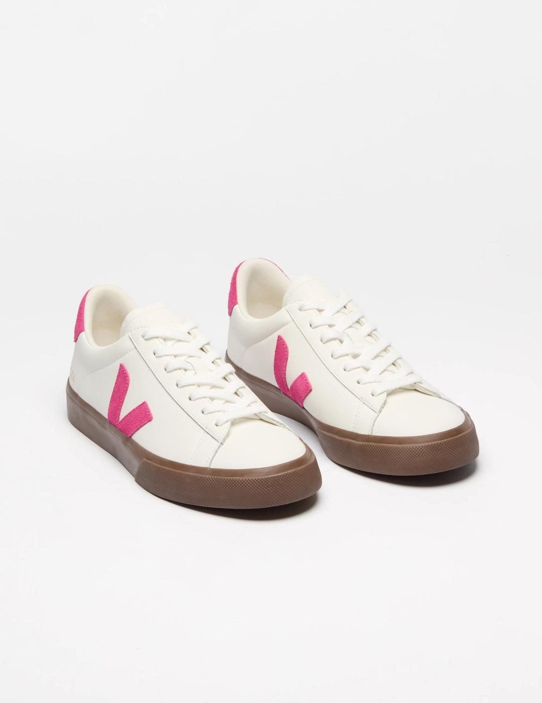 VEJA ZAPATILLA CAMPO WHITE PINK BARK