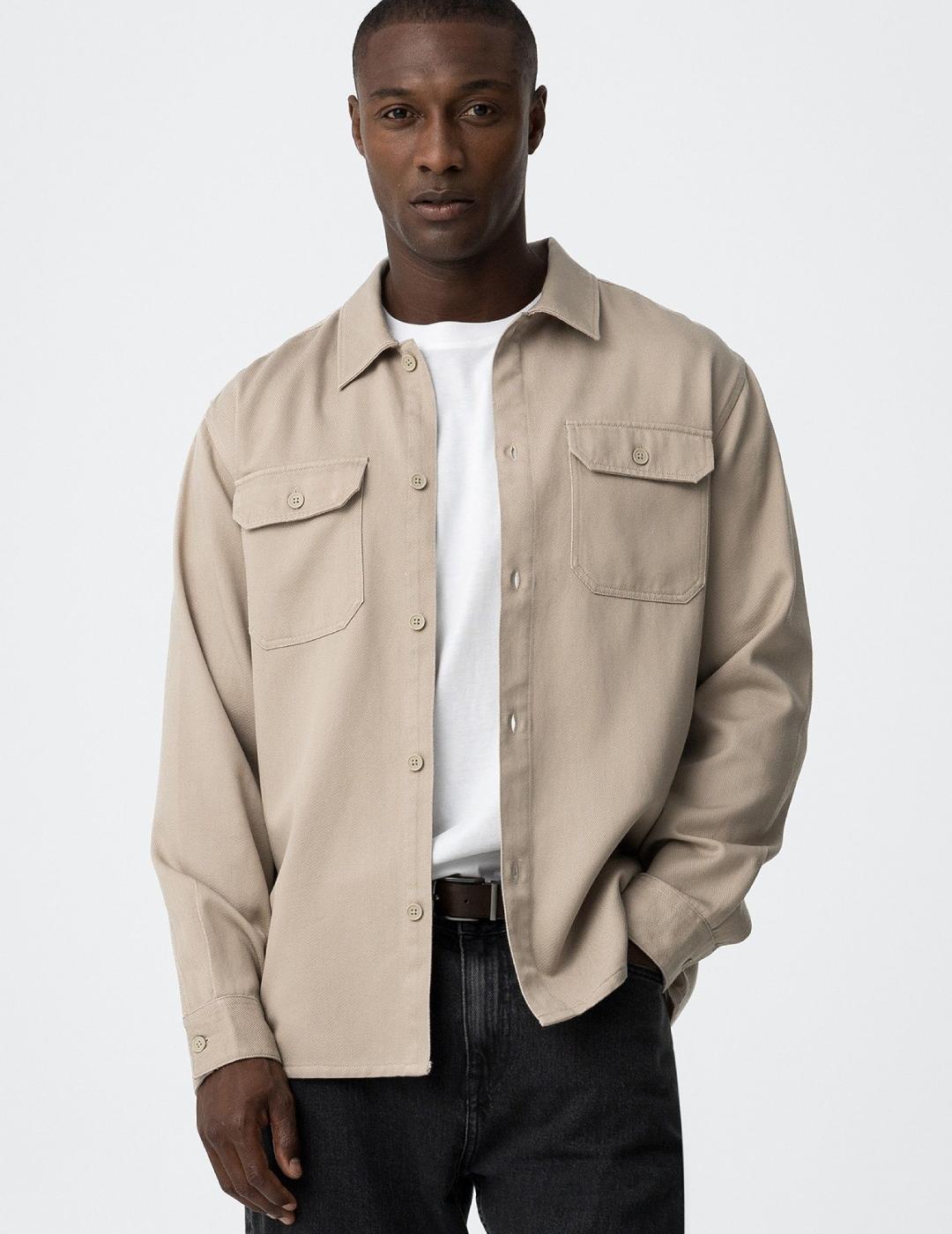 TIFFOSI CAMISA BEIGE DELANO