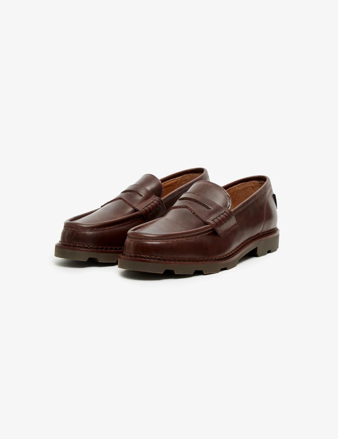 POMEPII ZAPATOS MODENA LEATHER ROAST MARRON