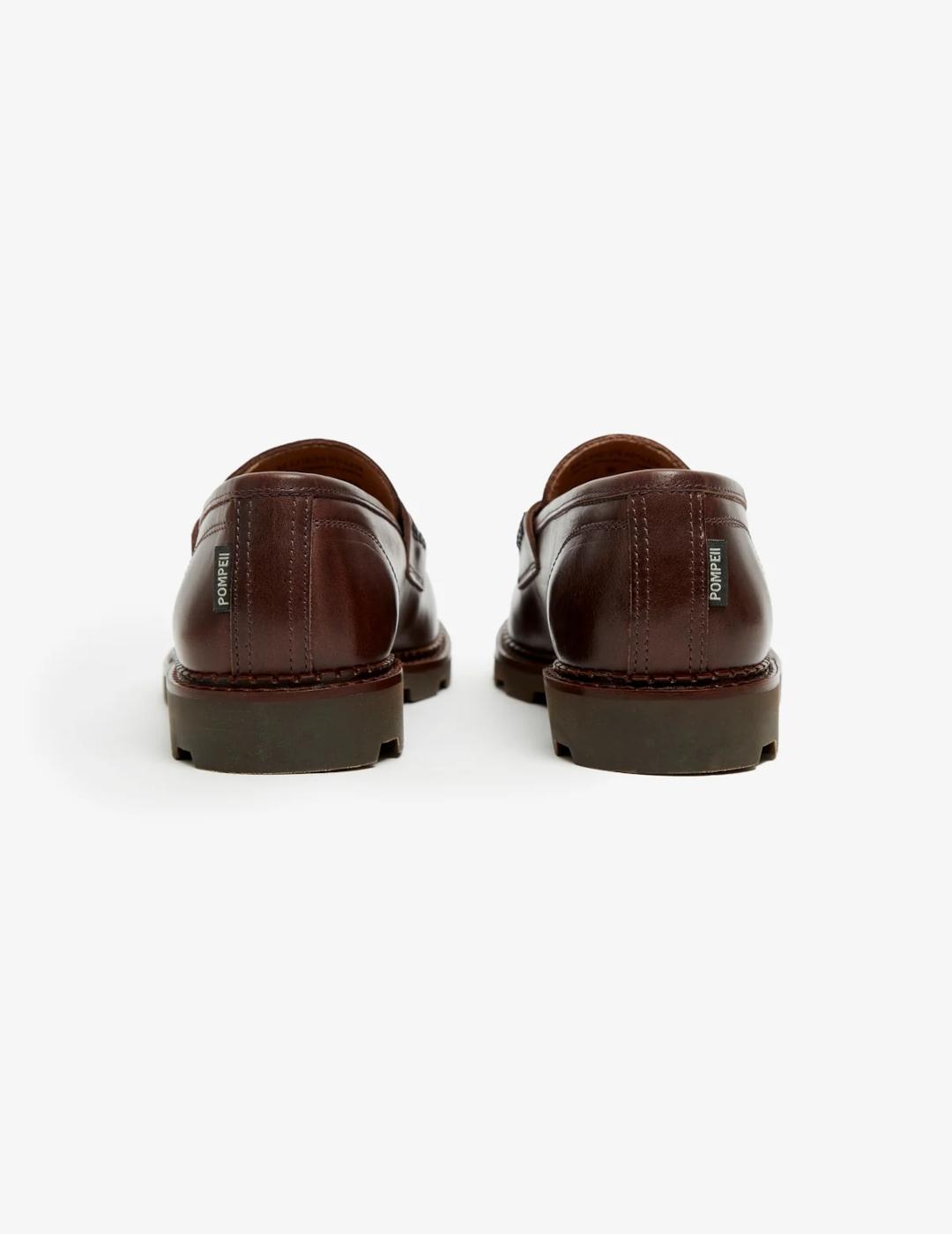 POMEPII ZAPATOS MODENA LEATHER ROAST MARRON