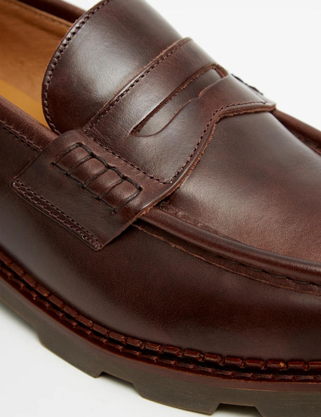 POMEPII ZAPATOS MODENA LEATHER ROAST MARRON