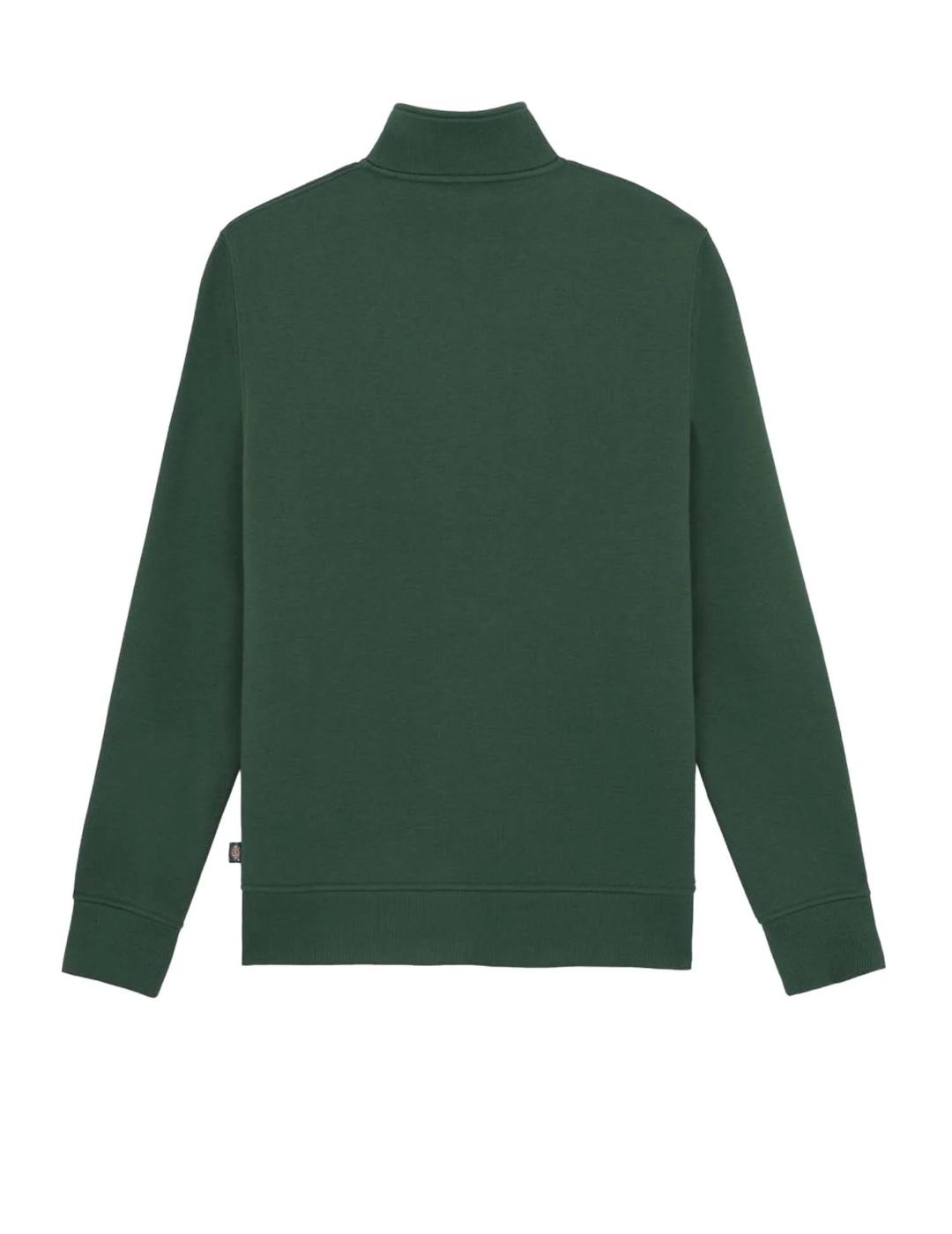 DICKIES SUDADERA VERDE QUARTER ZIP OAKPORT