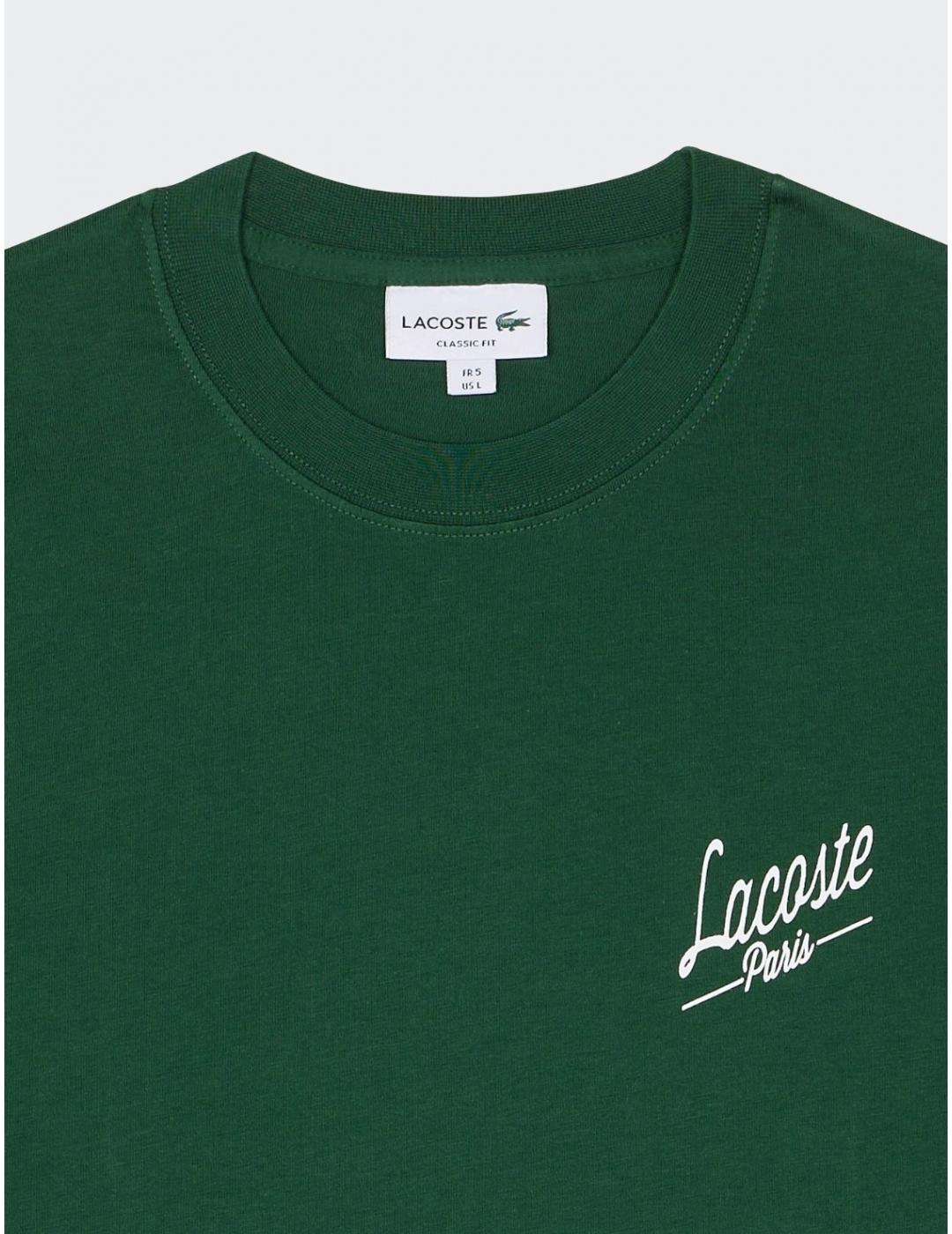 LACOSTE CAMISETA VERDE PARIS