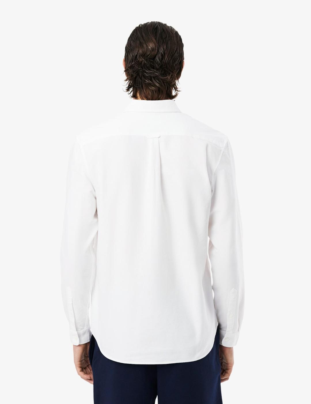 LACOSTE CAMISA BLANCA REGULAR FIT