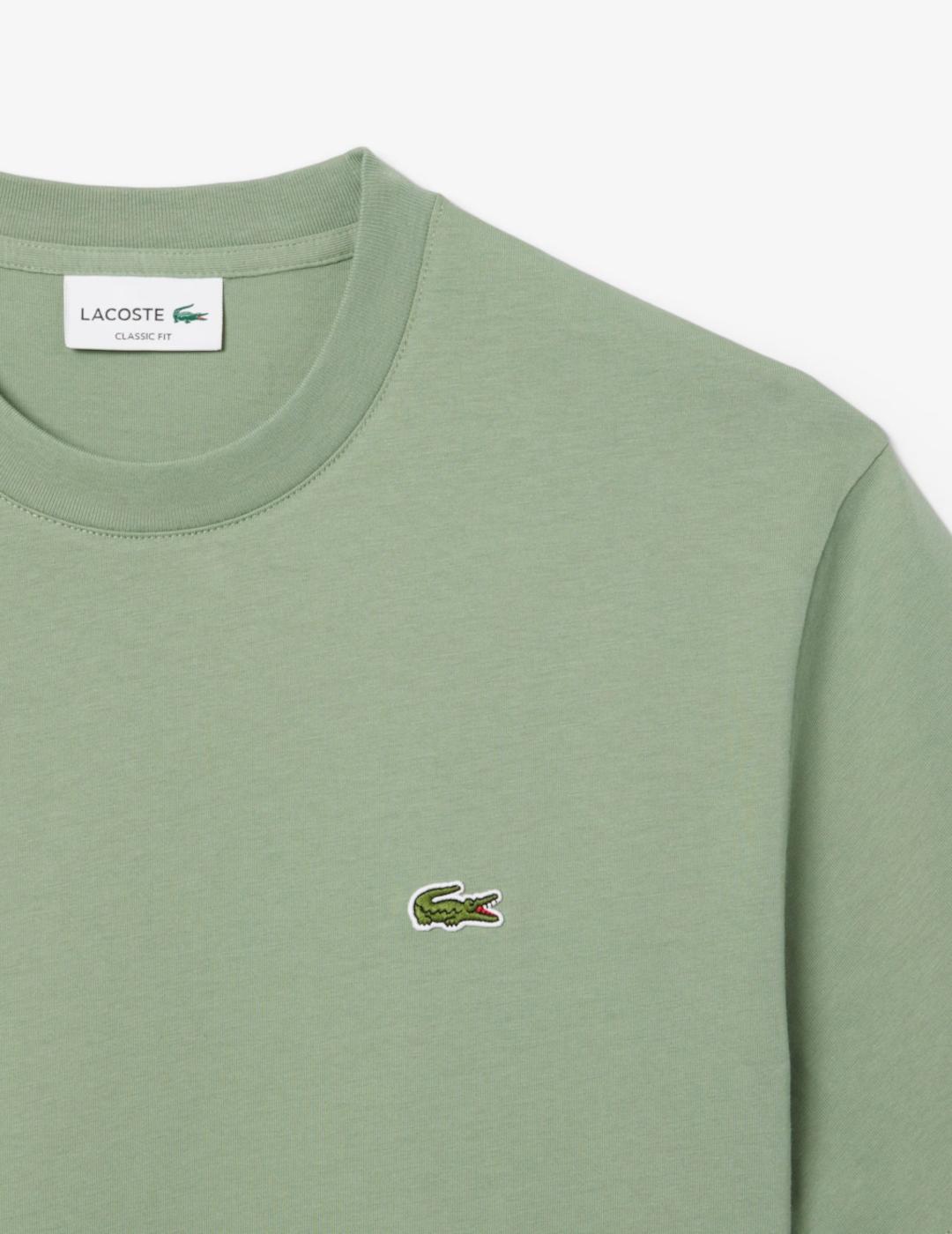 LACOSTE CAMISETA VERDE AGUA CLASSIC FIT